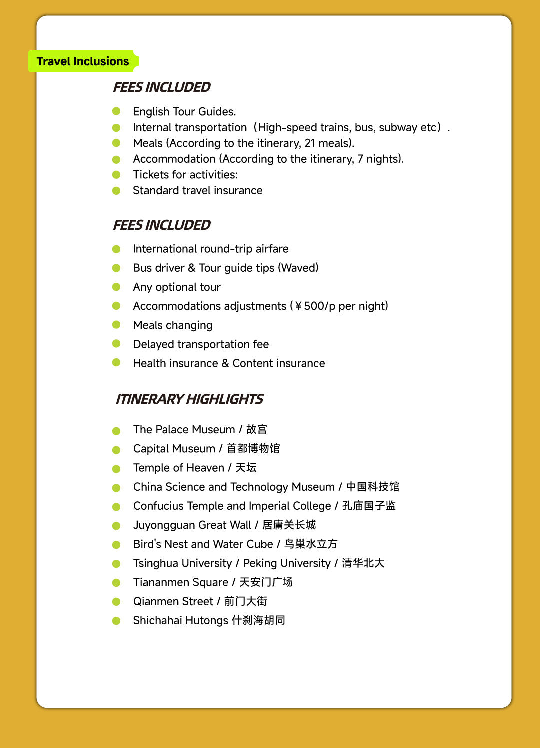 Trip 6: Beijing Heritage & Culture 8-Day Discovery