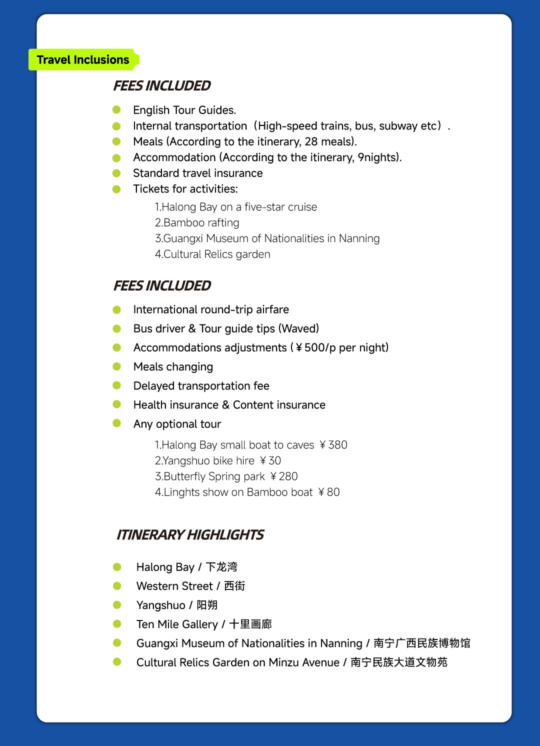 Trip 10: Guilin & Halong Bay 10-Day Scenic Discovery